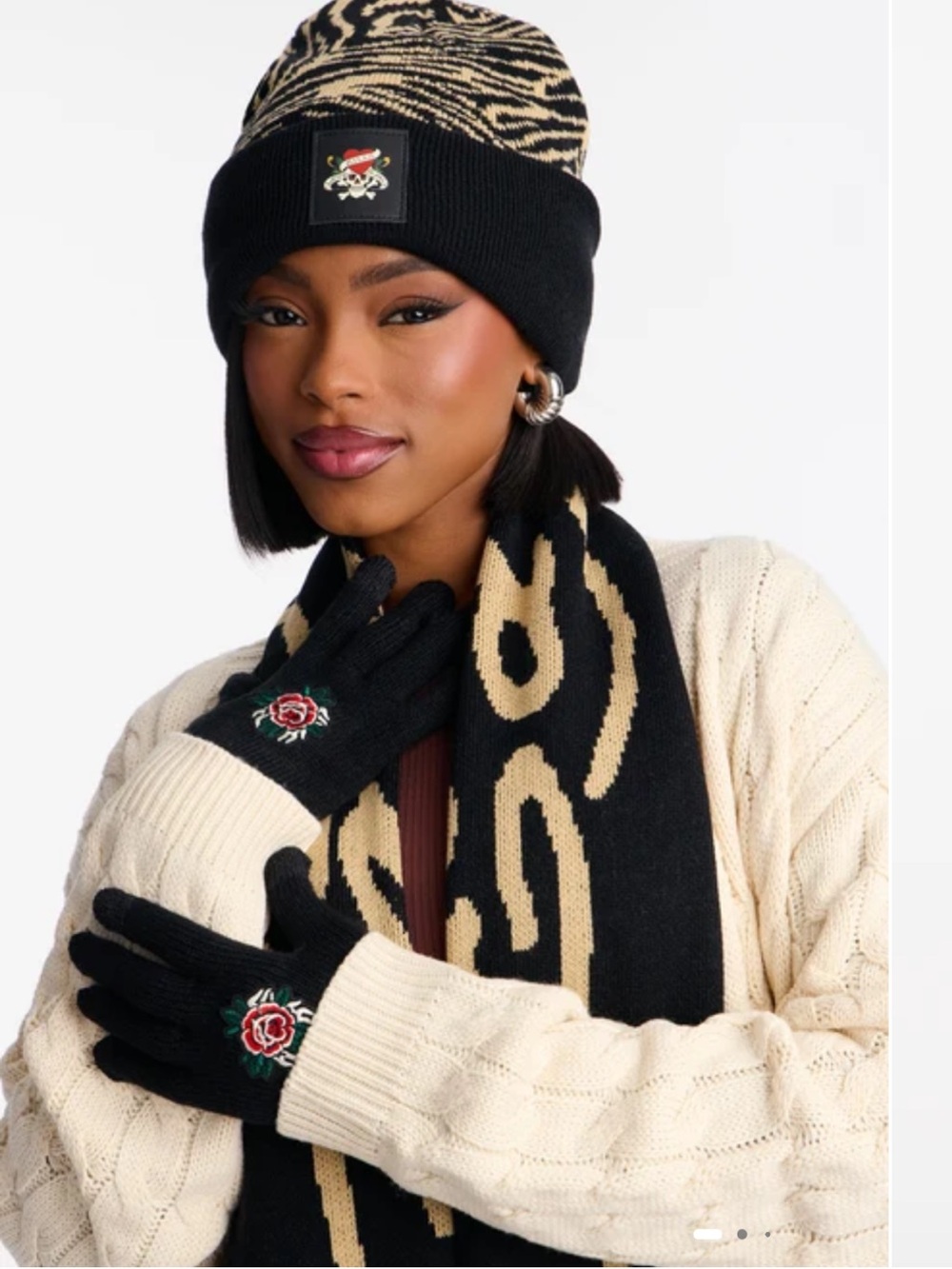 Ed Hardy 3 Piece Scarf Set